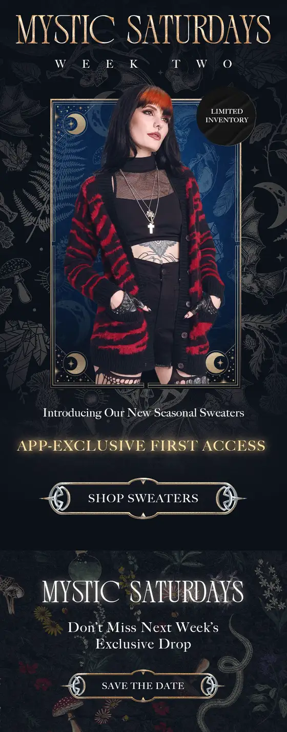 Midnight Hour Mystic Saturdays email: Seasonal sweaters