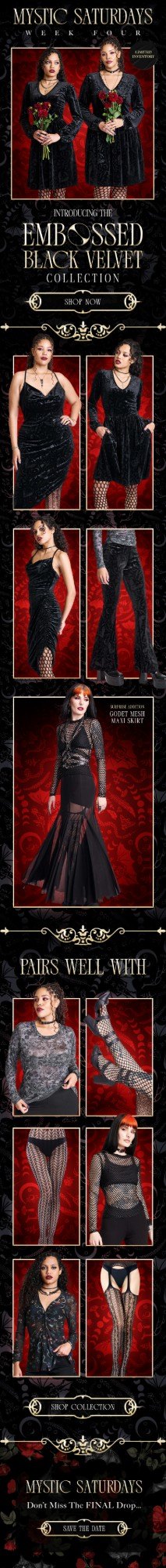 Midnight Hour Mystic Saturdays email: Embossed Black Velvet