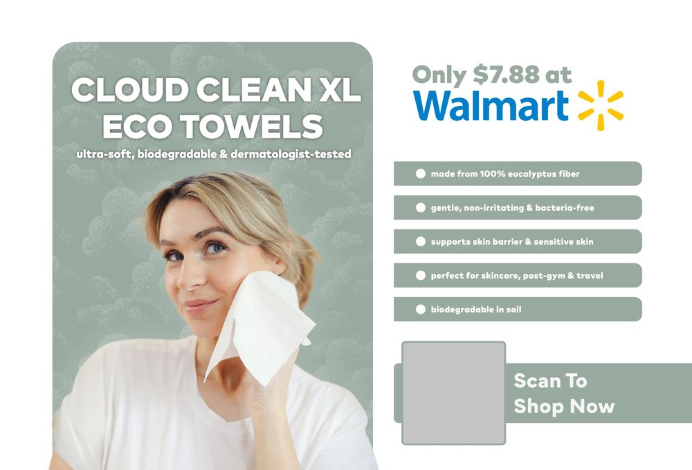 Cloud Clean XL Eco Towels mailer: only $7.88 at Walmart, scan to shop now